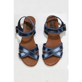 Bueno Shoes 01WU7421 Lacivert Parlak Kadın Sandalet