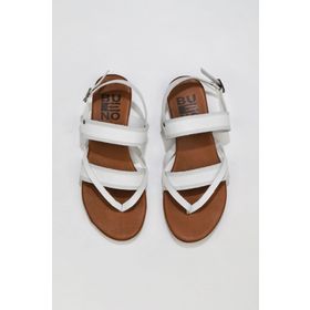 Bueno Shoes 01wu7423 Beyaz Deri Kadın Sandalet