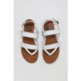 Bueno Shoes 01wu7423 Beyaz Deri Kadın Sandalet