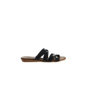 Bueno Shoes 01WU7424 Siyah Parlak Deri Kadın Sandalet