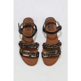 Bueno Shoes 01wu7434 Haki Parlak Deri Kadın Sandalet