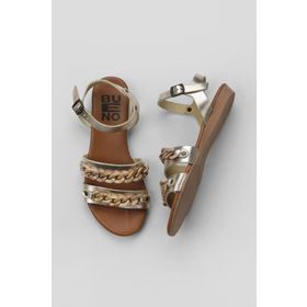 Bueno Shoes 01WU7434 Sarı Parlak Deri Kadın Sandalet