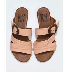 Bueno Shoes 01WU7438 Pudra Deri Düz Kadın Terlik