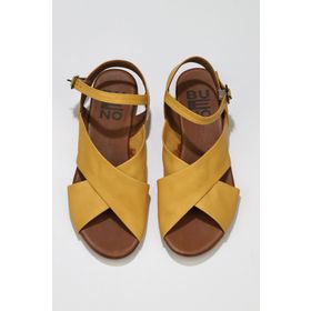 Bueno Shoes 01WU7477 Sarı Deri Kadın Sandalet