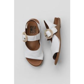 Bueno Shoes 01WU7600 Beyaz Deri Kadın Sandalet