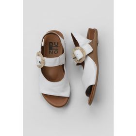 Bueno Shoes 01WU7600 Beyaz Deri Kadın Sandalet