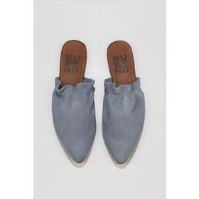 Bueno Shoes 01wu7704 Mavi Süet Kadın Terlik