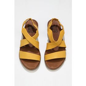 Bueno Shoes 01wu8208 Turuncu Deri Kadın Düz Sandalet