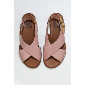 Bueno Shoes 01wu8213 Gül Kurusu Bej Deri Kadın Düz Sandalet