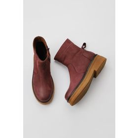 Bueno Shoes 01WV0202 Bordo Koyu Nubuk Kadın Bot