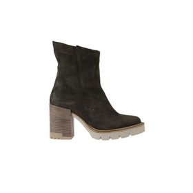 Bueno Shoes 01WV0500 Haki Süet Kadın Topuklu Bot