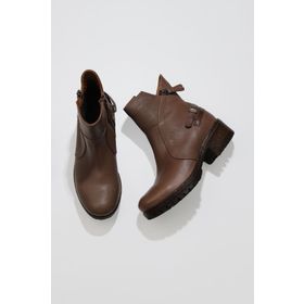 Bueno Shoes 01WV0901 Vizon Kahverengi Deri Kadın Bot