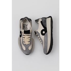 Bueno Shoes 01WV11300 Gri Multi Deri Kadın Dolgu Topuklu Spor Ayakkabı