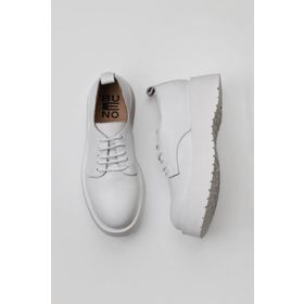 Bueno Shoes 01WV1301 Beyaz Deri Kadın Düz Dolgu Ayakkabı