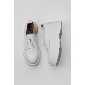 Bueno Shoes 01WV1301 Beyaz Deri Kadın Düz Dolgu Ayakkabı