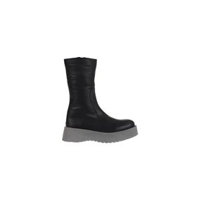 Bueno Shoes 01WV1302 Siyah Deri Kadın Dolgu Topuklu Bot