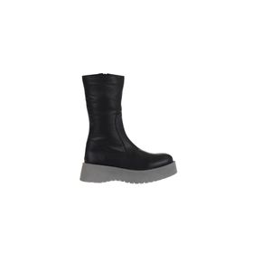 Bueno Shoes 01WV1302 Siyah Deri Kadın Dolgu Topuklu Bot