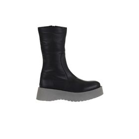 Bueno Shoes 01WV1302 Siyah Deri Kadın Dolgu Topuklu Bot