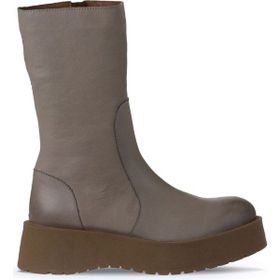 Bueno Shoes 01WV1302 Vizon Açık Deri Kadın Dolgu Topuklu Bot