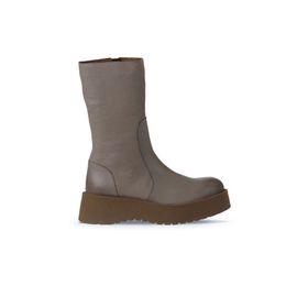 Bueno Shoes 01WV1302 Vizon Açık Deri Kadın Dolgu Topuklu Bot