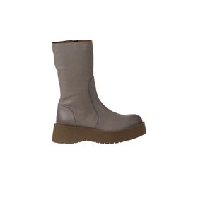 Bueno Shoes 01WV1302 Vizon Açık Deri Kadın Dolgu Topuklu Bot