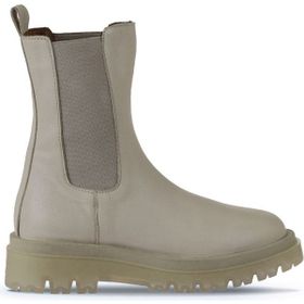 Bueno Shoes 01WV1510 Bej Deri Kadın Dolgu Topuklu Bot