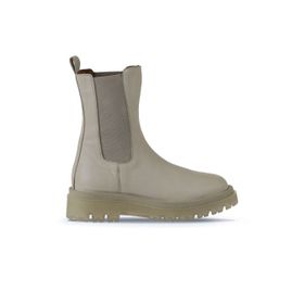 Bueno Shoes 01WV1510 Bej Deri Kadın Dolgu Topuklu Bot