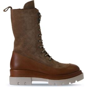 Bueno Shoes 01WV2901 Taba Deri Süet Dolgu Topuklu Kadın Bot