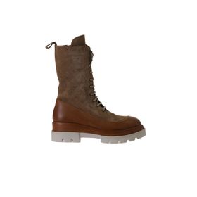Bueno Shoes 01WV2901 Taba Deri Süet Dolgu Topuklu Kadın Bot