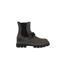 Bueno Shoes 01WV2910 Koyu Gri Nubuk Topuklu Kadın Bot