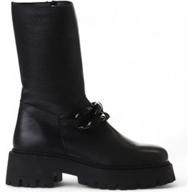 Bueno Shoes 01WV3118 Siyah Deri Kadın Bot