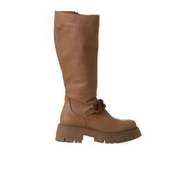 Bueno Shoes 01WV3119 Taba Açık Deri Kadın Çizme