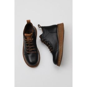 Bueno Shoes 01WV5204 Siyah Deri Kadın Bot
