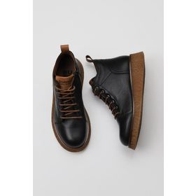 Bueno Shoes 01WV5204 Siyah Deri Kadın Bot