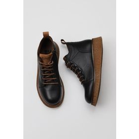 Bueno Shoes 01WV5204 Siyah Deri Kadın Bot