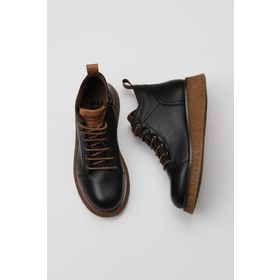Bueno Shoes 01WV5204 Siyah Deri Kadın Bot