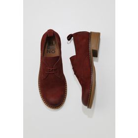 Bueno Shoes 01WV6003 Bordo Nubuk Kadın Az Topuklu Ayakkabı