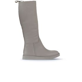 Bueno Shoes 01WV9705 Bej Deri Düz Kadın Çizme