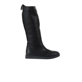 Bueno Shoes 01WV9705 Siyah Deri Düz Kadın Çizme