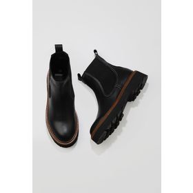 Bueno Shoes 01WV9905 Siyah Deri Kadın Bot