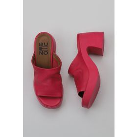 Bueno Shoes 01WY12200 Fuşya Deri Kadın Dolgu Topuklu Terlik
