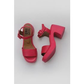 Bueno Shoes 01WY12204 Fuşya Deri Kadın Dolgu Topuklu Ayakkabı