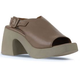 Bueno Shoes 01WY12208 Gri Deri Kadın Topuklu Sandalet