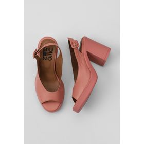 Bueno Shoes 01WY12300 Pembe Deri Kadın Topuklu Sandalet