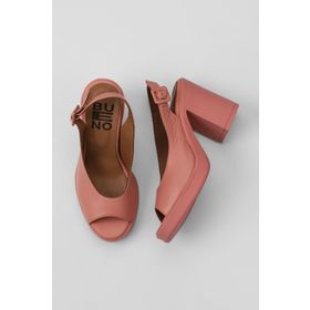 Bueno Shoes 01WY12300 Pembe Deri Kadın Topuklu Sandalet
