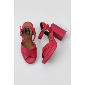 Bueno Shoes 01WY12301 Fuşya Deri Kadın Topuklu Sandalet