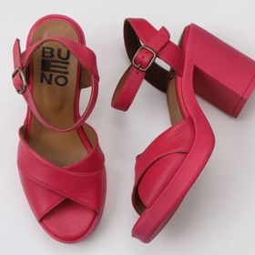 Bueno Shoes 01WY12301 Fuşya Deri Kadın Topuklu Sandalet