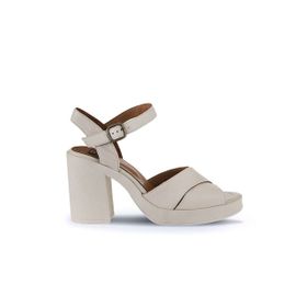 Bueno Shoes 01WY12301 Krem Deri Kadın Topuklu Ayakkabı