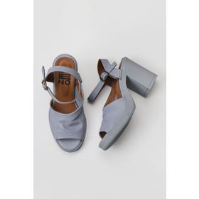 Bueno Shoes 01WY12303 Mavi Deri Kadın Topuklu Sandalet