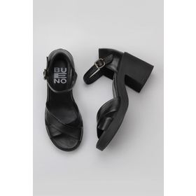 Bueno Shoes 01WY12501 Siyah Deri Kadın Topuklu Ayakkabı